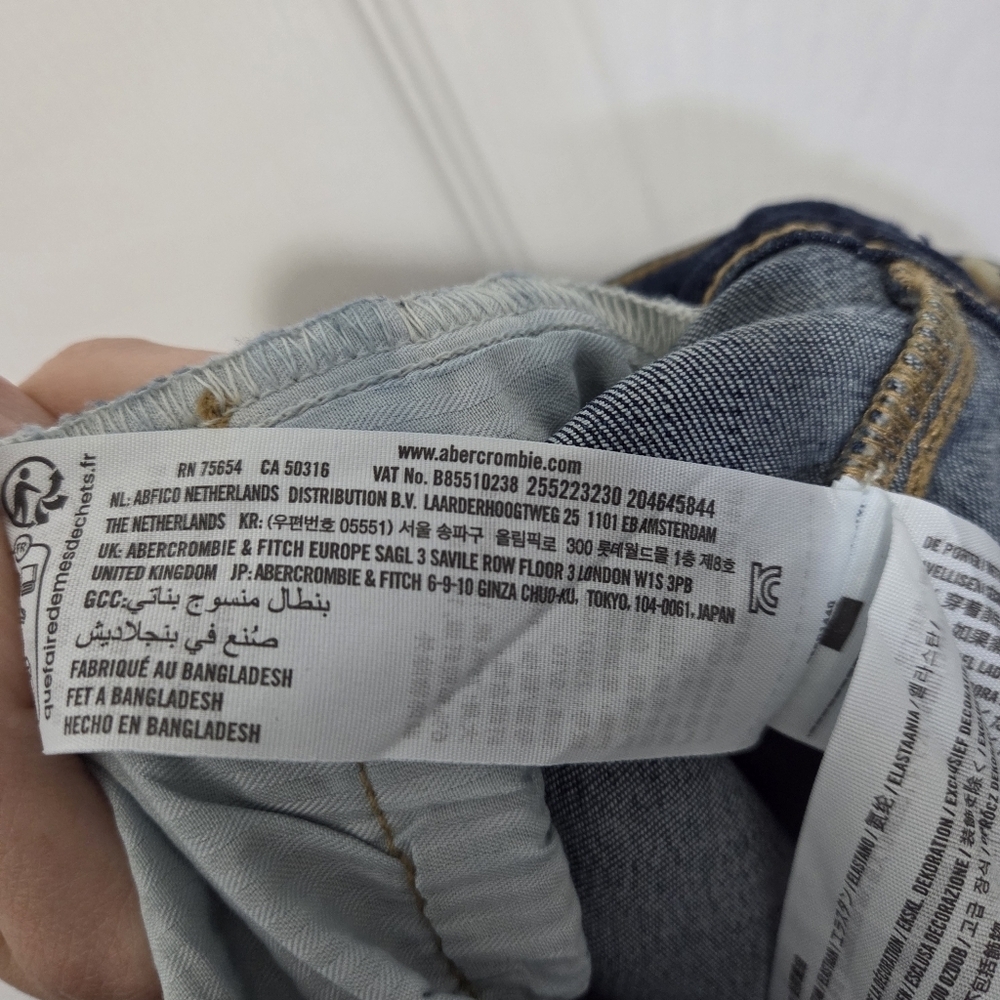 Abercrombie Kids Girl Low Rise Bootcut Dark Wash Jeans Size 9/10 Regular Y2k - Picture 7 of 10